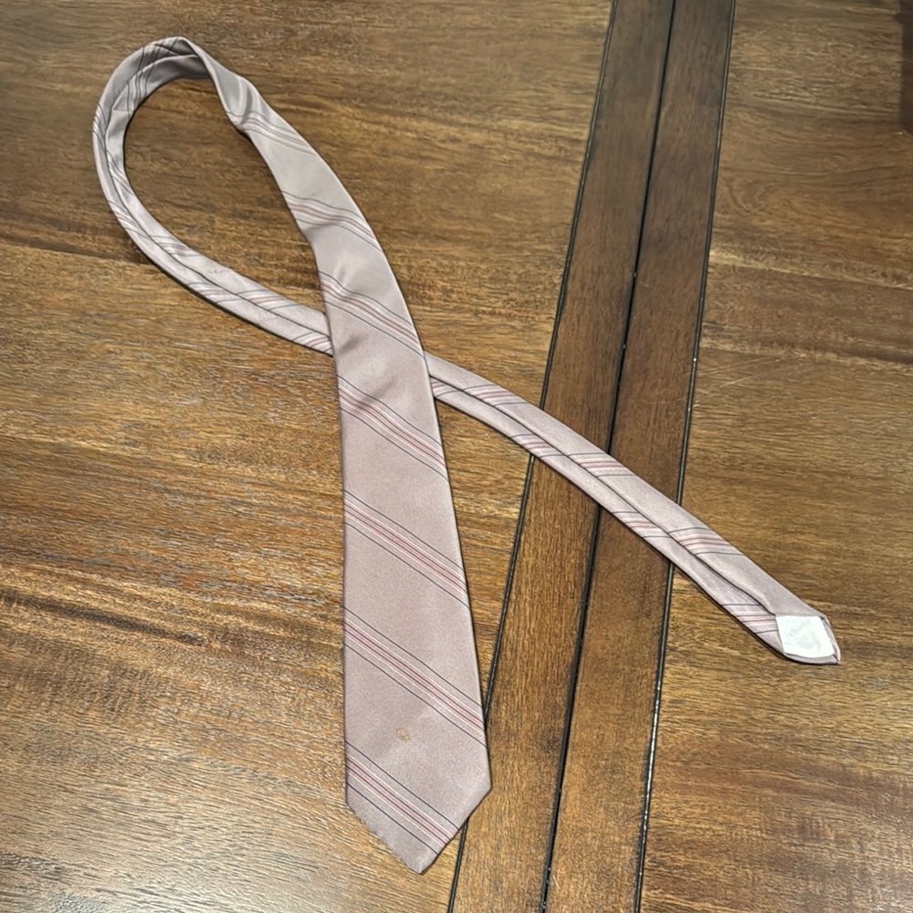 Dior Brown/Grey Tie with Subtle Stripes